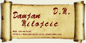 Damjan Milojčić vizit kartica